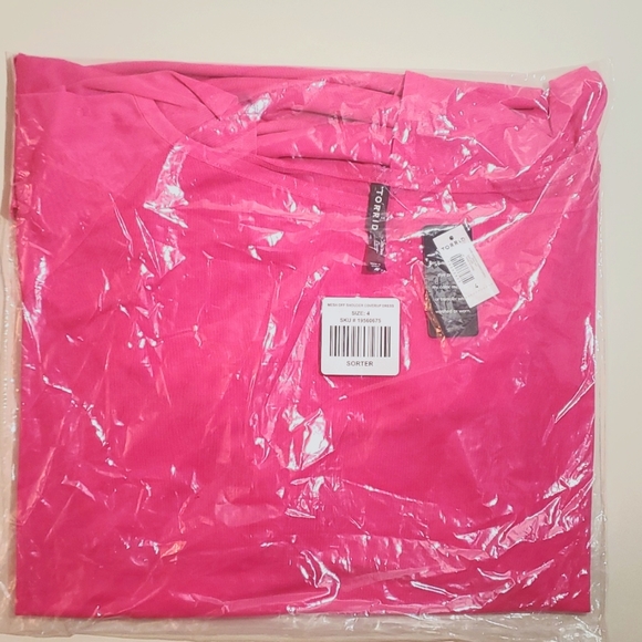 ❤️NWT VINTAGE TORRID SWIM COVER MESH OFF SHOULDER SHEER DRESS BEACH COVER-UP - Picture 5 of 10